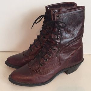 •90s Vintage• Capezio Western Lace Up Boots